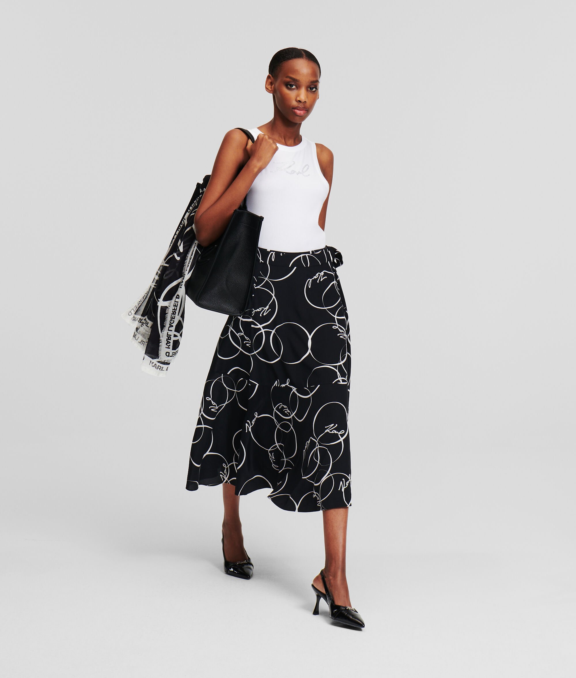 (image for) Exemplary CIRCLE PRINT WRAP SKIRT